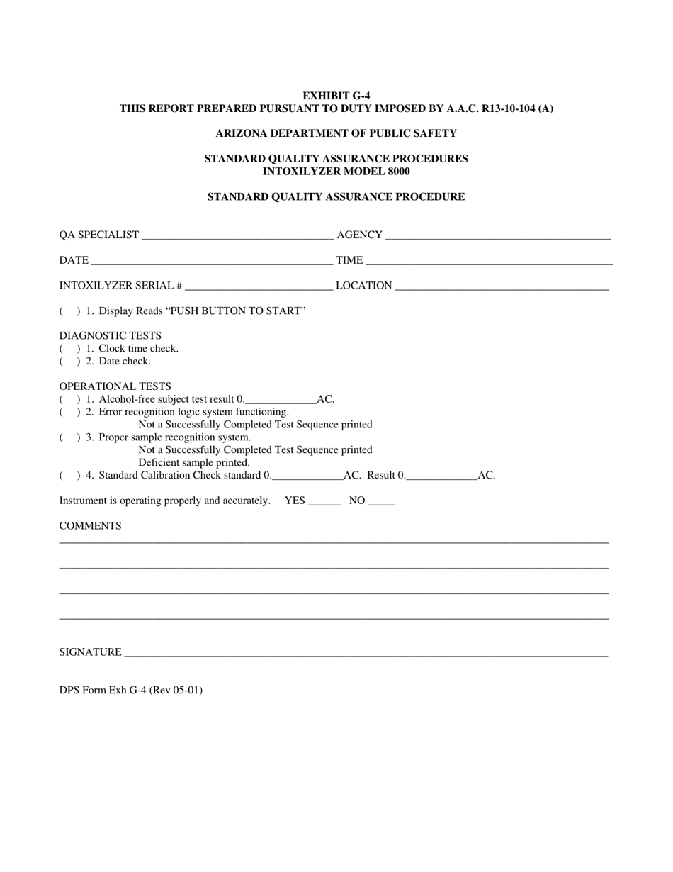 Arizona Standard Quality Assurance Procedure Fill Out, Sign Online