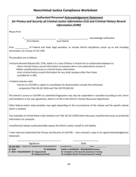 Noncriminal Justice Compliance Worksheet - Arizona, Page 15