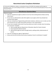 Noncriminal Justice Compliance Worksheet - Arizona, Page 9