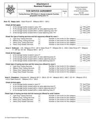 Attachment A Business Presence - Towing Services; Dps District 3, Navajo &amp; Apache Counties, Geographic Towing Area 1-6 - Arizona, Page 2