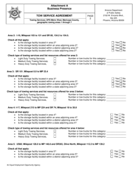 Attachment A Business Presence - Towing Services; Dps Metro West, Maricopa County, Geographic Towing Areas 1 Through 7 - Arizona, Page 2