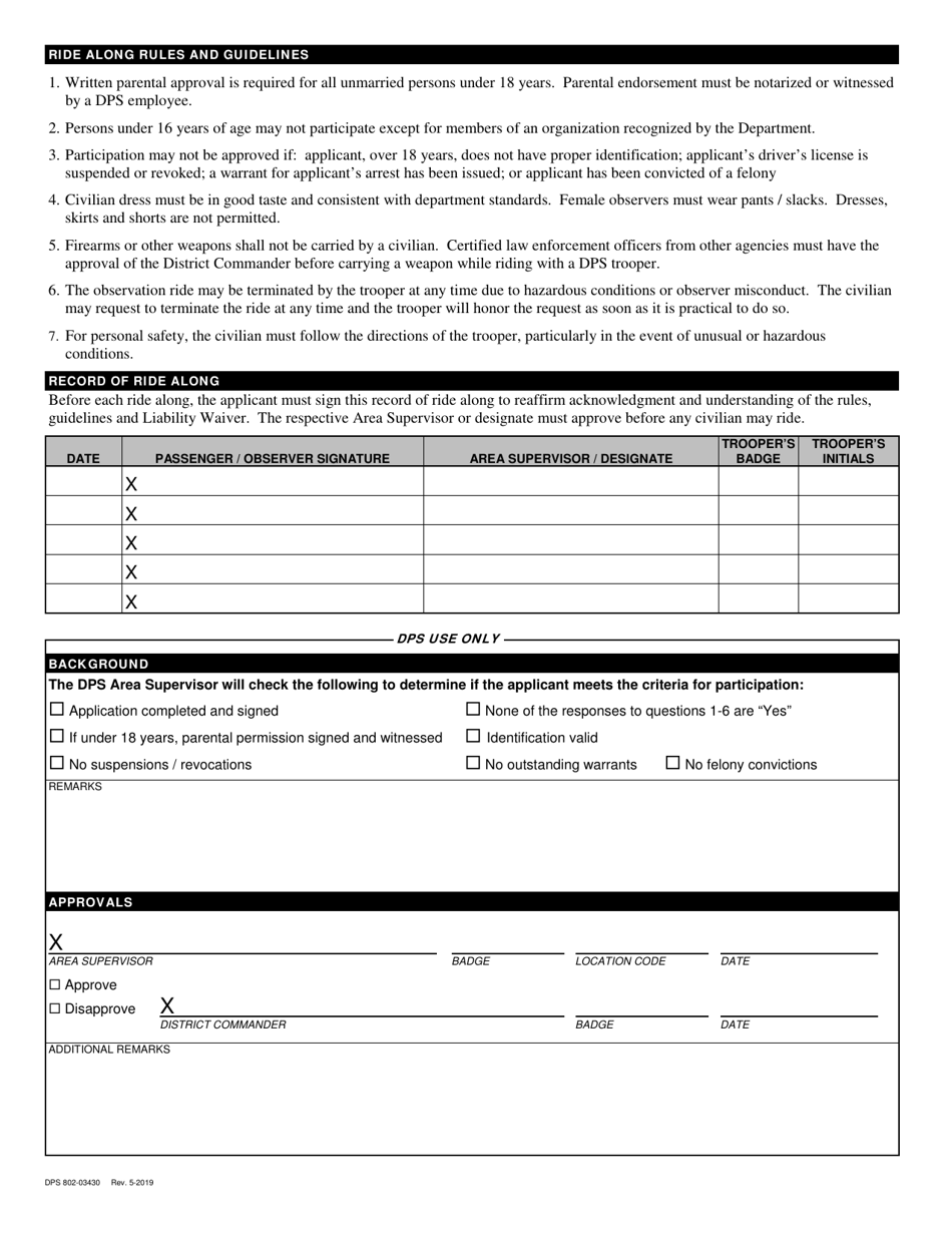 Form Dps802 03430 Fill Out Sign Online And Download Fillable Pdf Arizona Templateroller 8529