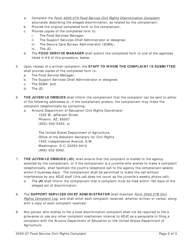 Form 2500.07A Food Service Civil Rights Complaint - Arizona, Page 2
