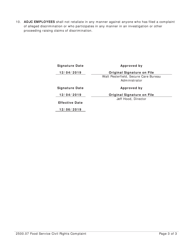 Form 2500.07A Food Service Civil Rights Complaint - Arizona, Page 3