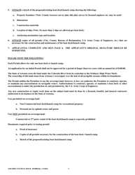 Non-commercial Sovereign Land Boat Dock/Launch Ramp Permit Application - Arizona, Page 2