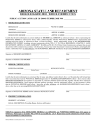 Broker Registration/Bidder Certification - Arizona, Page 4