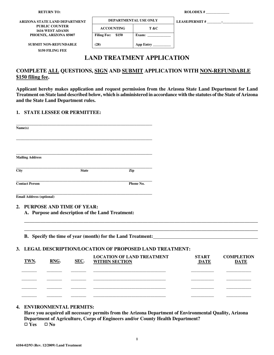 Land Treatment Application - Arizona, Page 3
