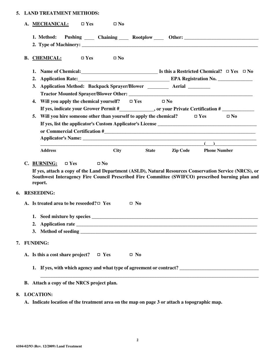 Land Treatment Application - Arizona, Page 4