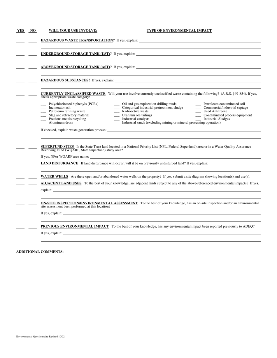Land Treatment Application - Arizona, Page 7