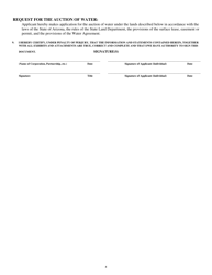 Application to Auction Water From State Land - Arizona, Page 7