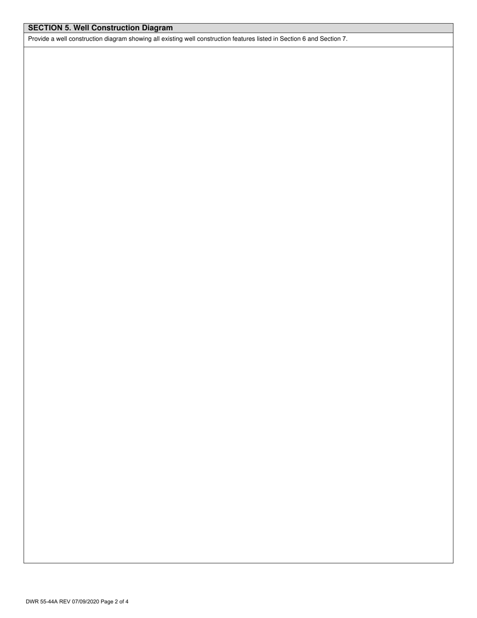 Form DWR55-44A Notice of Intention to Drill, Deepen, or Modify a Monitor / Piezometer / Environmental Well - Arizona, Page 2