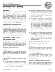 Instructions for Form DWR55-39 Notice of Well Capping - Arizona