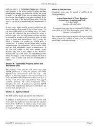 Instructions for Form DWR55-39 Notice of Well Capping - Arizona, Page 2