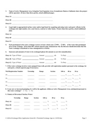 Application for Water Exchange Permit (A.r.s. 45-1041) - Arizona, Page 2
