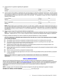 Application for Re-issuance of a Certificate of Assured Water Supply - Arizona, Page 4
