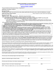 Application for Re-issuance of a Certificate of Assured Water Supply - Arizona, Page 9
