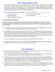 Application for a Water Report - Arizona, Page 5