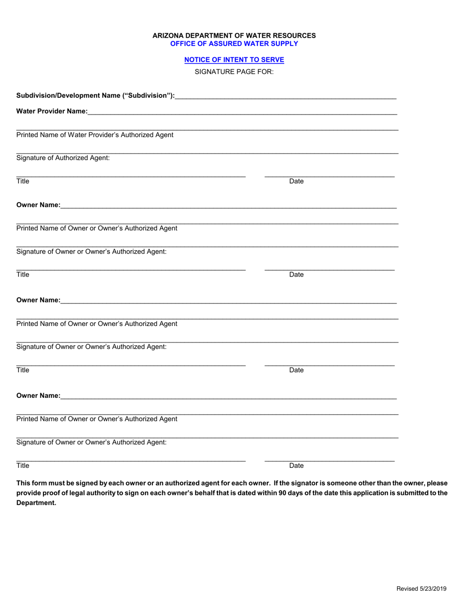 Application for a Water Report - Arizona, Page 8