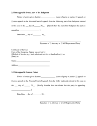 Form 3 Notice of Appeal or Notice of Cross-appeal - Arizona, Page 2