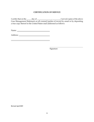 Form 8 Case Management Statement - Arizona, Page 8