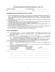 Appendix A Uniform Conditions of Supervised Probation Form - Arizona, Page 4