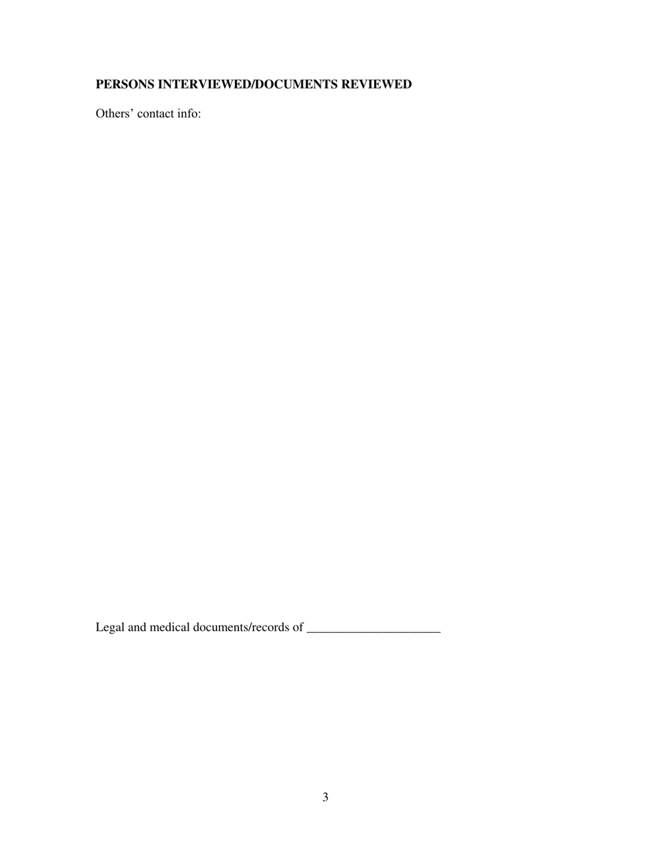 Report of Investigator - Arizona, Page 3