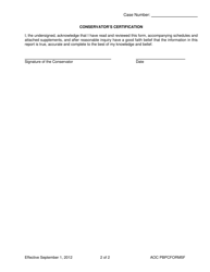 AOC PBPC Form 5F Submission of and Petition for Approval of Conservatorship Estate Budget - Arizona, Page 2