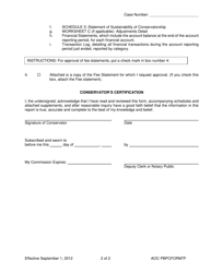 AOC PBPC Form 7F Submission of and Petition for Approval of Conservator&#039;s Account - Arizona, Page 2