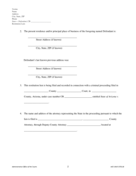 Form AOC GN1F Restitution Lien - Arizona, Page 2