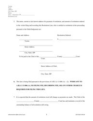Form AOC GN1F Restitution Lien - Arizona, Page 3