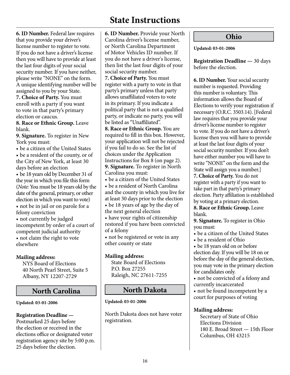 Register to Vote in Your State by Using This Postcard Form and Guide, Page 21