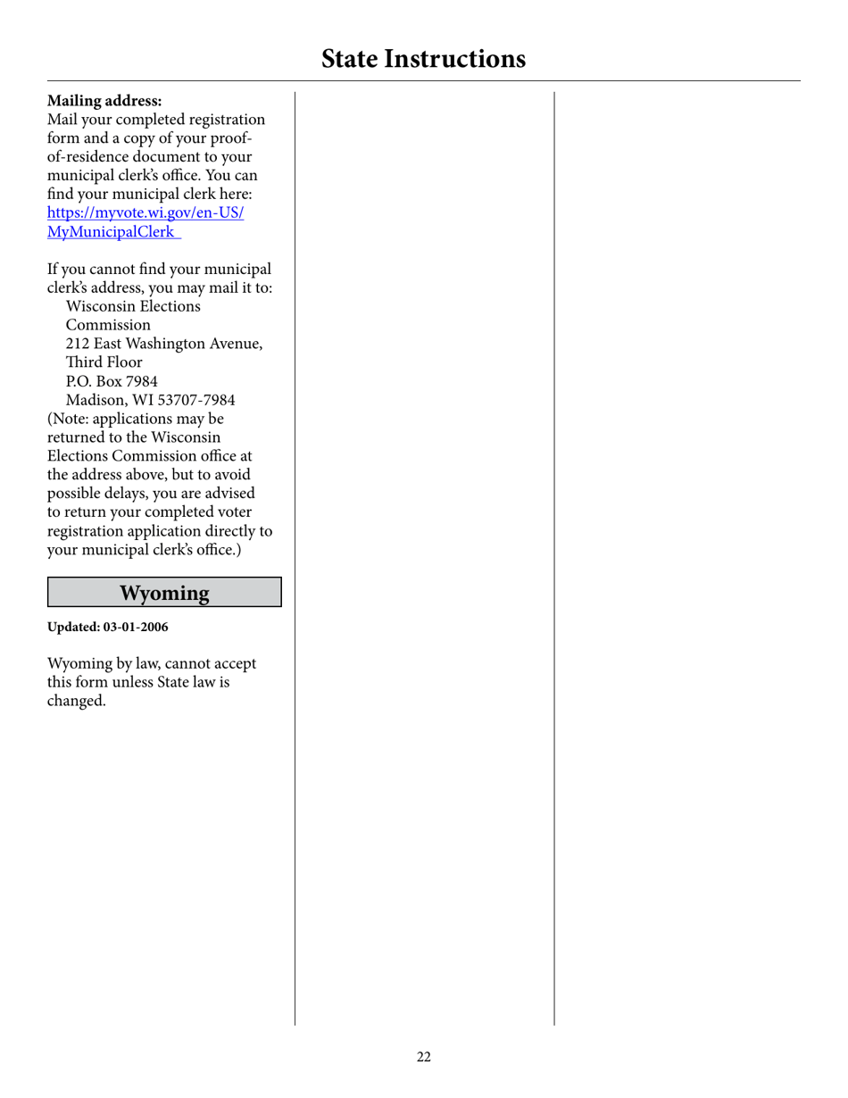 Register to Vote in Your State by Using This Postcard Form and Guide, Page 27
