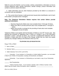 Form SOSBS_TSRS Telephone Seller Registration - Arizona, Page 2