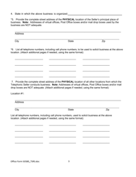 Form SOSBS_TSRS Telephone Seller Registration - Arizona, Page 3