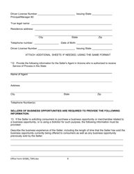 Form SOSBS_TSRS Telephone Seller Registration - Arizona, Page 8