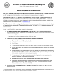 Document preview: Instructions for Expedited Disclosure of Participant Information Form - Arizona