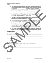 Voluntary Disclosure Agreement for Sales Tax - Arkansas, Page 2