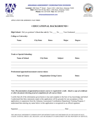 Application for Admission - Arkansas, Page 3