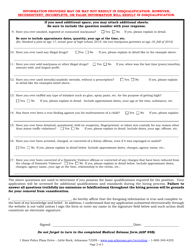 Form ASP89 Initial Contact Form - Trooper Position - Arkansas, Page 2