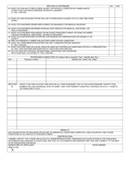 Form F-2A Medical History Questionnaire - Arkansas, Page 2
