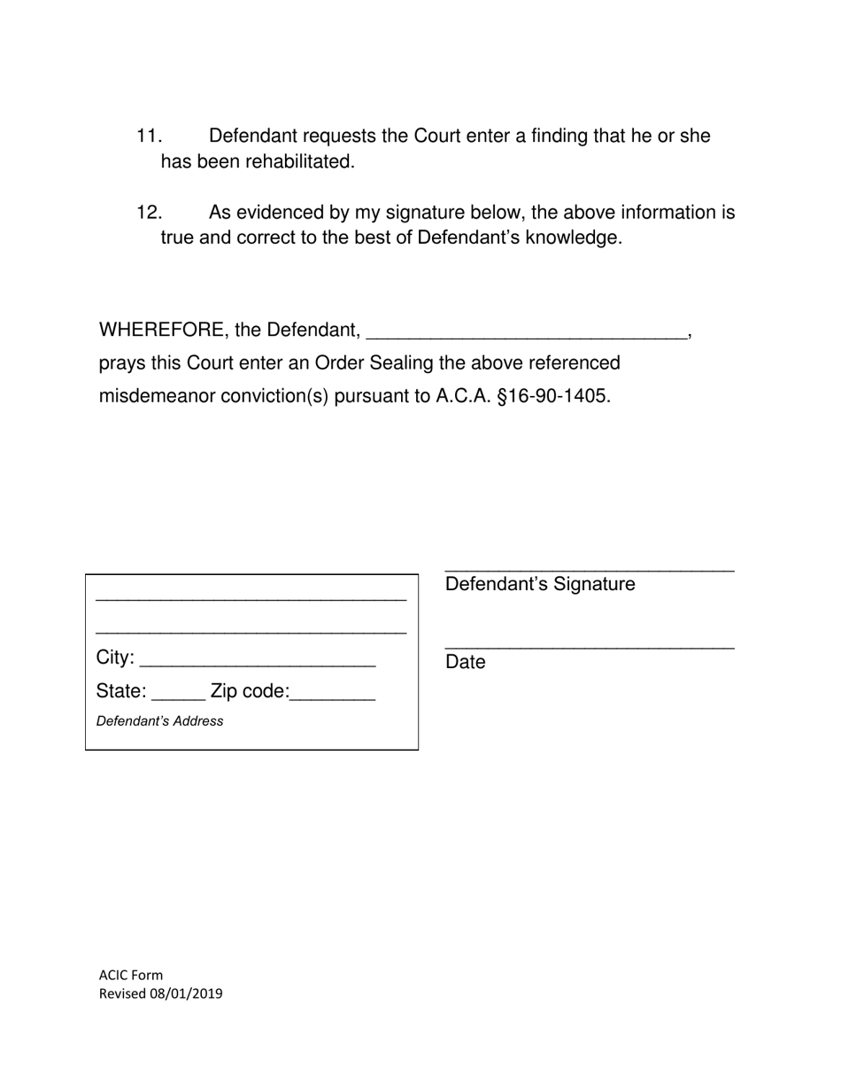 Petition to Seal Misdemeanors - Arkansas, Page 3