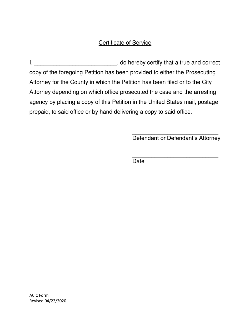 Petition to Seal Records of Nolle Prosequi, Dismissals, Judgments of Acquittal, and Charges Not Filed - Arkansas, Page 4