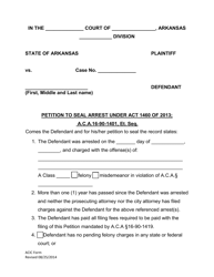Petition to Seal Arrest - Arkansas