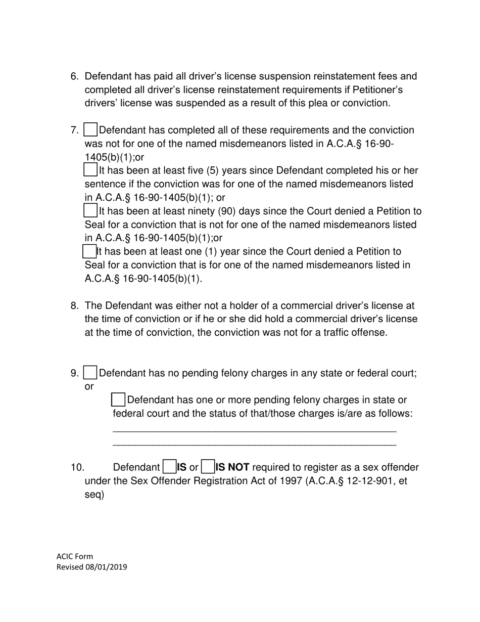 Arkansas Order To Seal Misdemeanors - Fill Out, Sign Online And ...