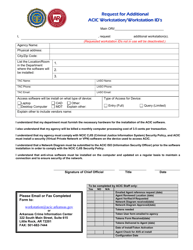 Document preview: Request for Additional Acic Workstation/Workstation Id's - Arkansas