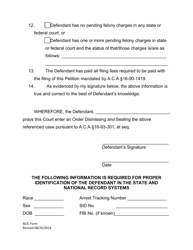 Petition to Dismiss and Seal First Offenders - Arkansas, Page 3