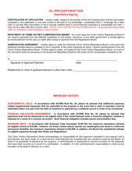 Application for Crime Victim Compensation - Arkansas, Page 7