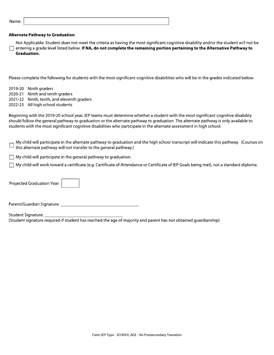 Individualized Education Program (Iep) - School Age - No Postsecondary Transition - Arkansas, Page 12