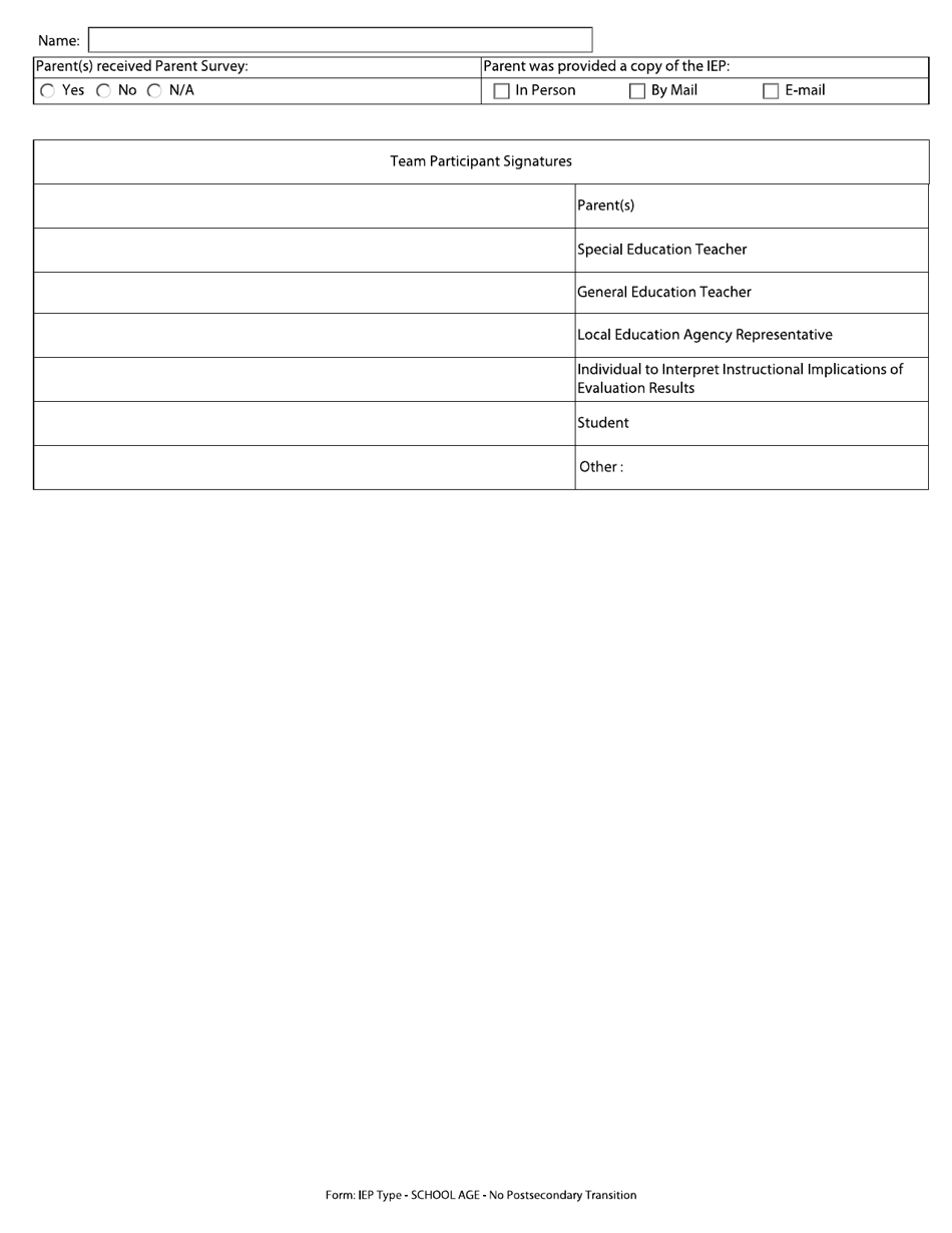 Individualized Education Program (Iep) - School Age - No Postsecondary Transition - Arkansas, Page 13