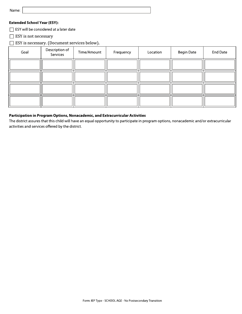 Individualized Education Program (Iep) - School Age - No Postsecondary Transition - Arkansas, Page 4
